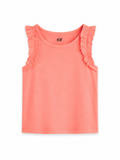 H&M Ruffle Sleeve Summer Top – Coral Pink