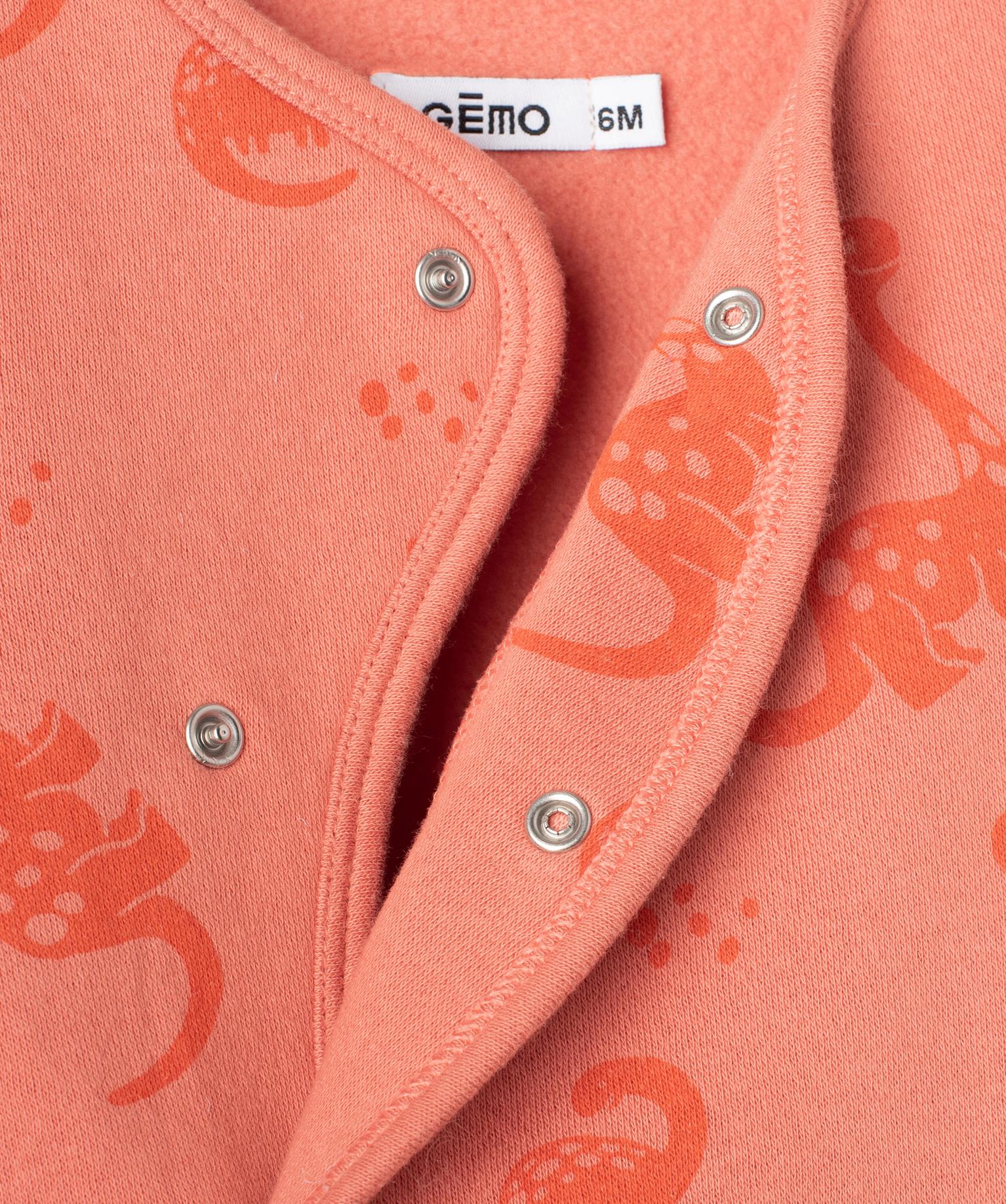 GÉMO Baby Dinosaur Footed Sleepsuit – Coral