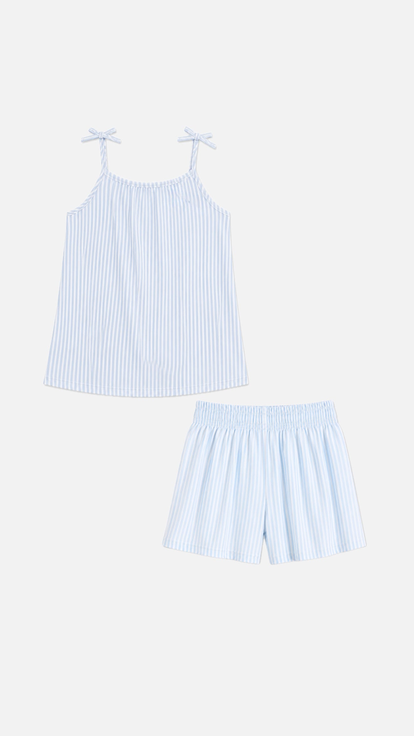 H&M Girls Blue & White Striped Cami & Shorts Set