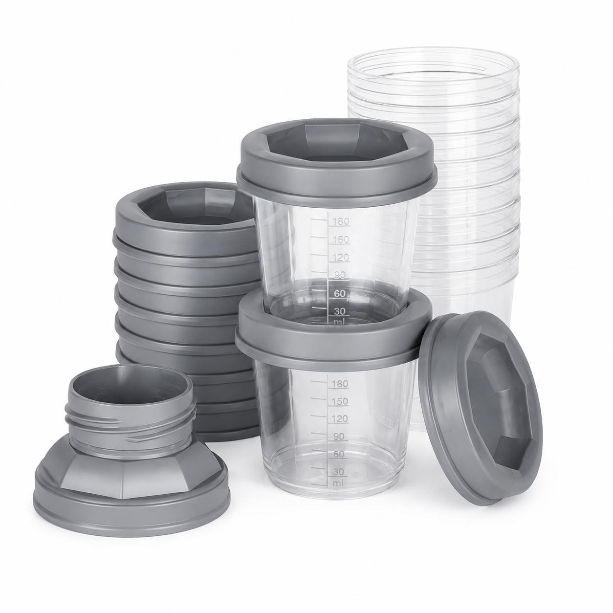 Lupilu Breast Milk Storage Cups Set – 21 Pieces (180ml)