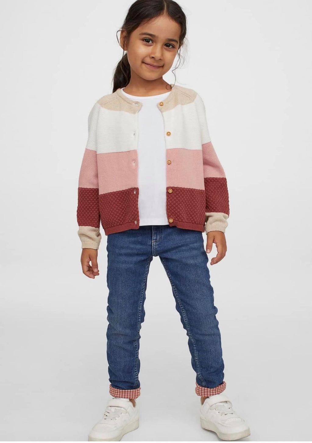 BLOCK-COLOURED COTTON CARDIGAN
Size 4-6 years