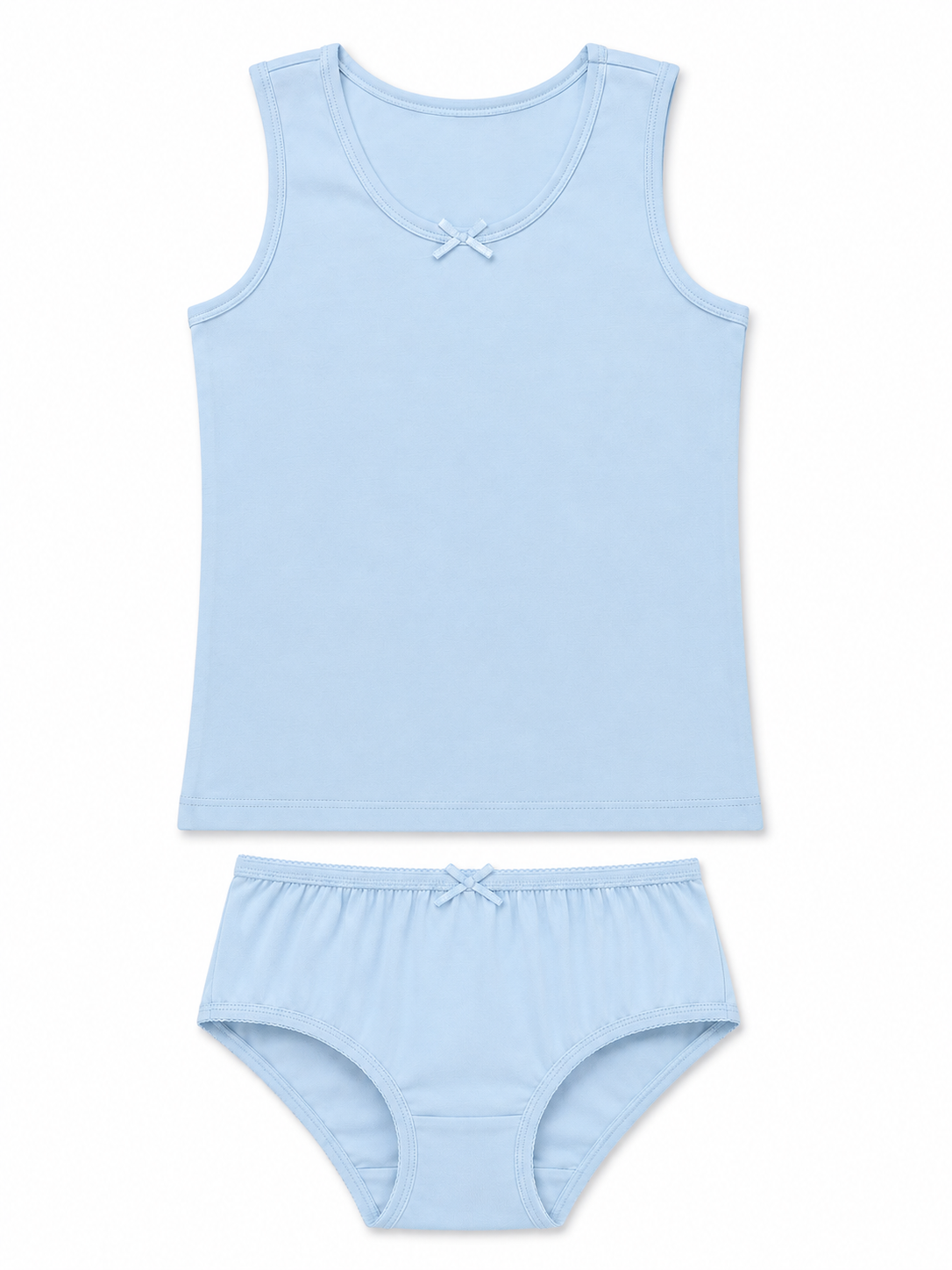 George Girls Cotton Vest & Briefs Set – Sky Blue