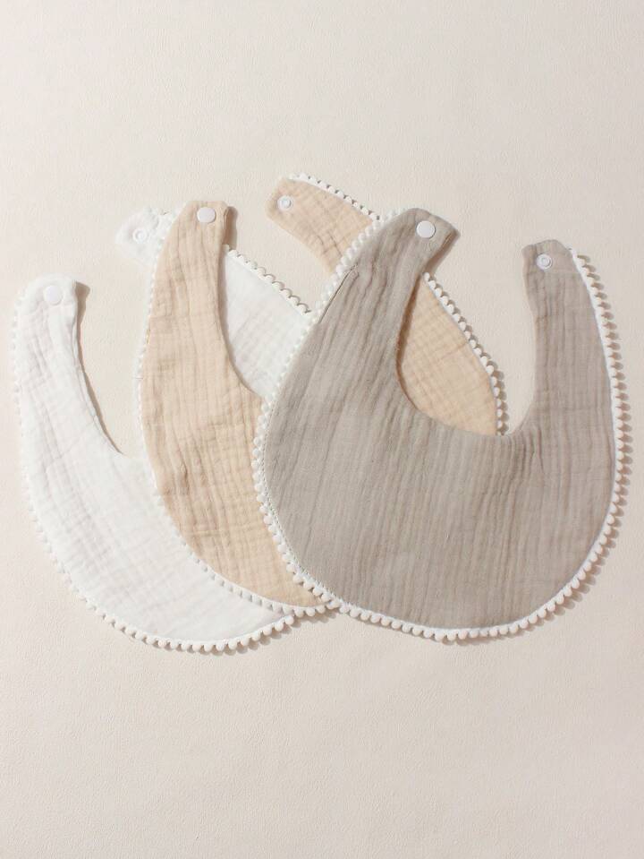 Muslin Neutral Bibs Set – 3 Pack