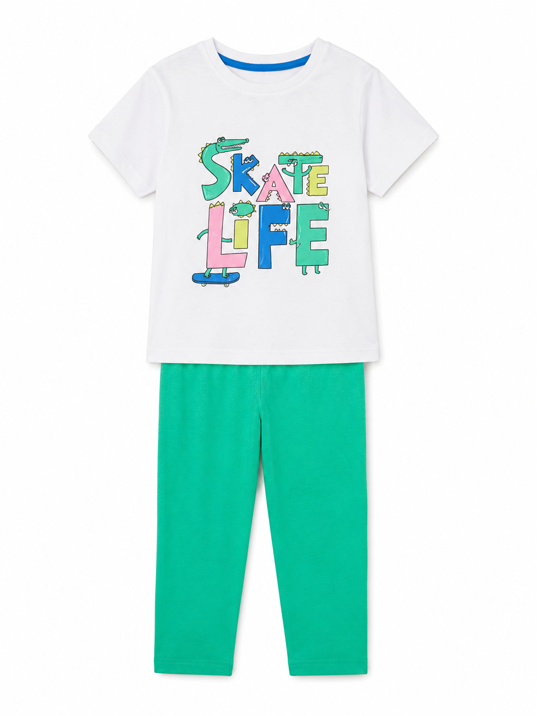 Primark Boys Cotton Pyjama Sets (Sold Separately) – Skate Dinosaur & Skate Life