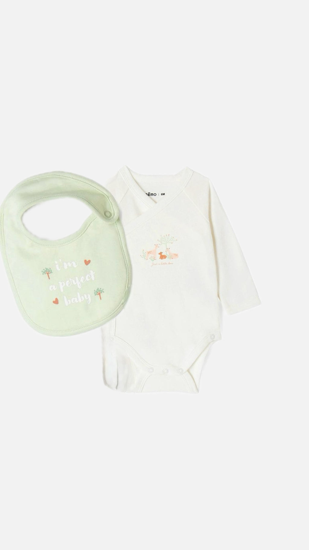 Newborn Wrap Bodysuit & Bib Set