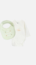 Newborn Wrap Bodysuit & Bib Set