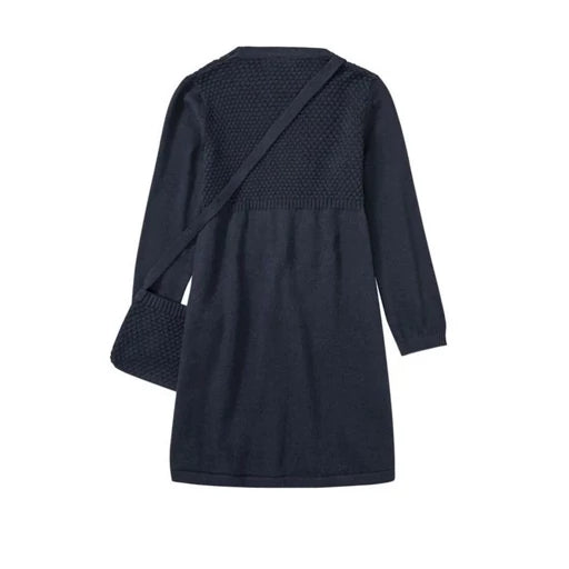 Girls Navy Knitted Dress – Lupilu