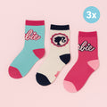 Barbie Girls Character Crew Socks – 3 Pack