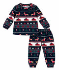 MO Fashion Baby Christmas Dog Print Pyjama Set – Navy