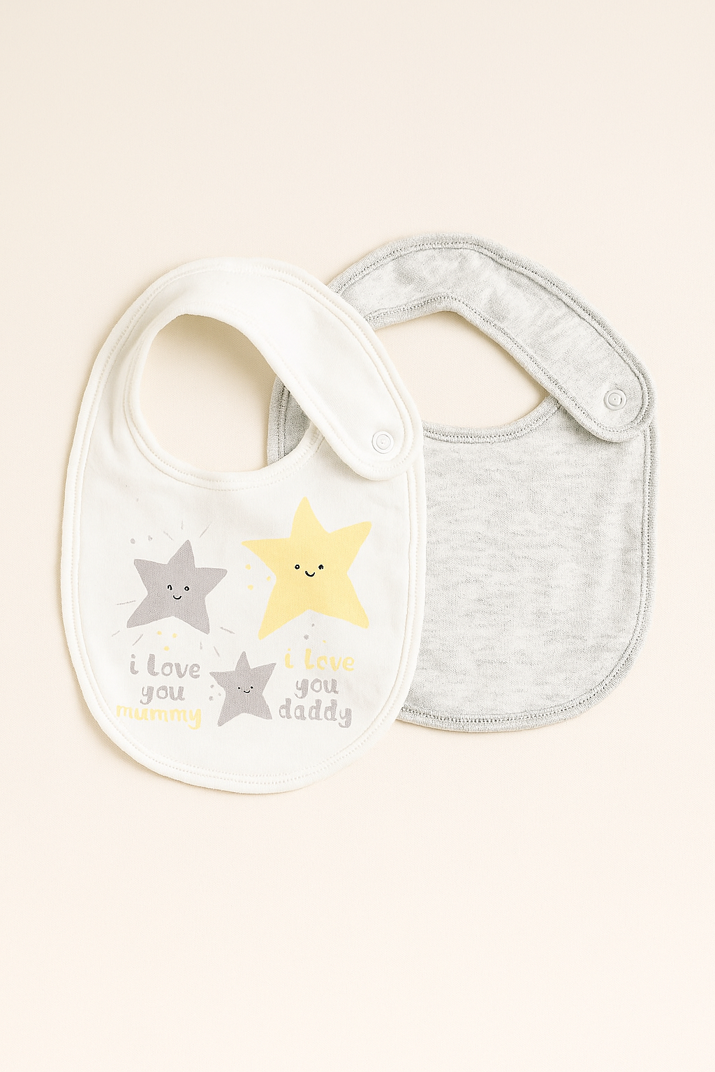 Star Print Baby Bibs – 2 Pack