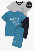 Chill Mode Skull Print Short Pyjamas – 2 Pack