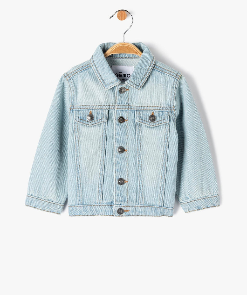 GÉMO Baby Boys Denim Jacket – Light Washed Blue