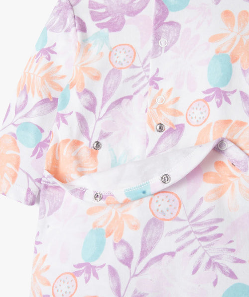 Baby Floral Cotton Sleepsuit –