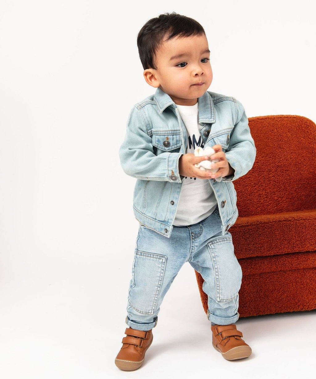 GÉMO Baby Boys Denim Jacket – Light Washed Blue