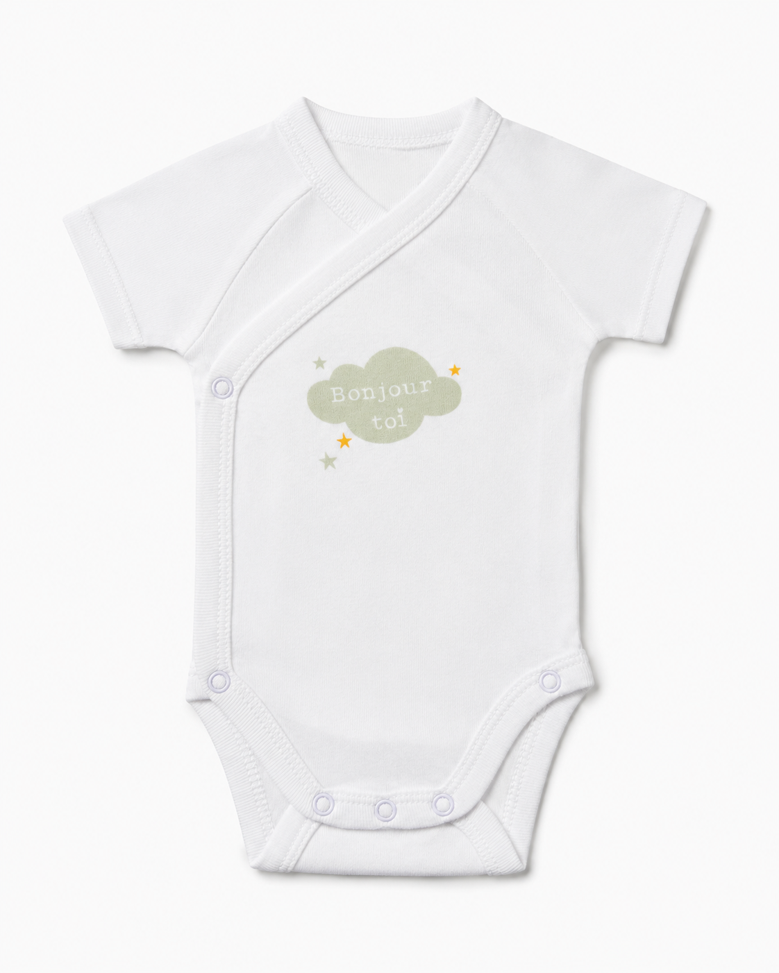 Gémo Baby Short Sleeve Wrap Bodysuits .