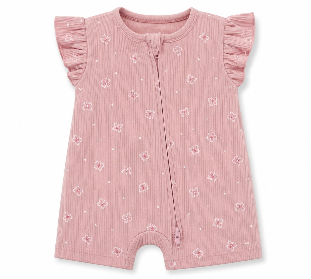George Baby 3-Pack Floral Zip Rompers
