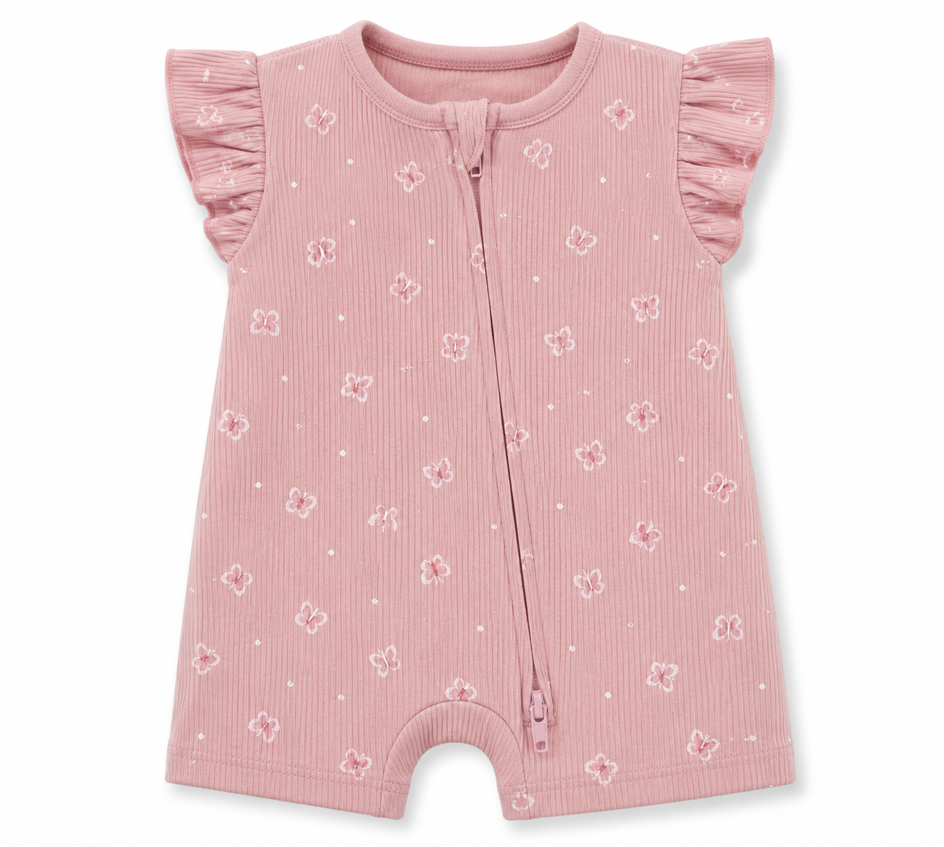 George Baby 3-Pack Floral Zip Rompers