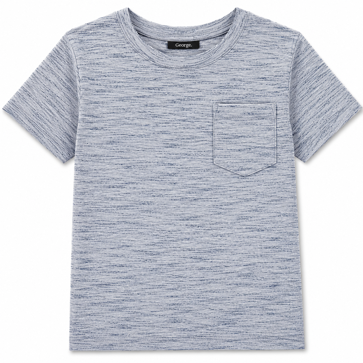 George Boys Blue Marl Pocket T-Shirt
