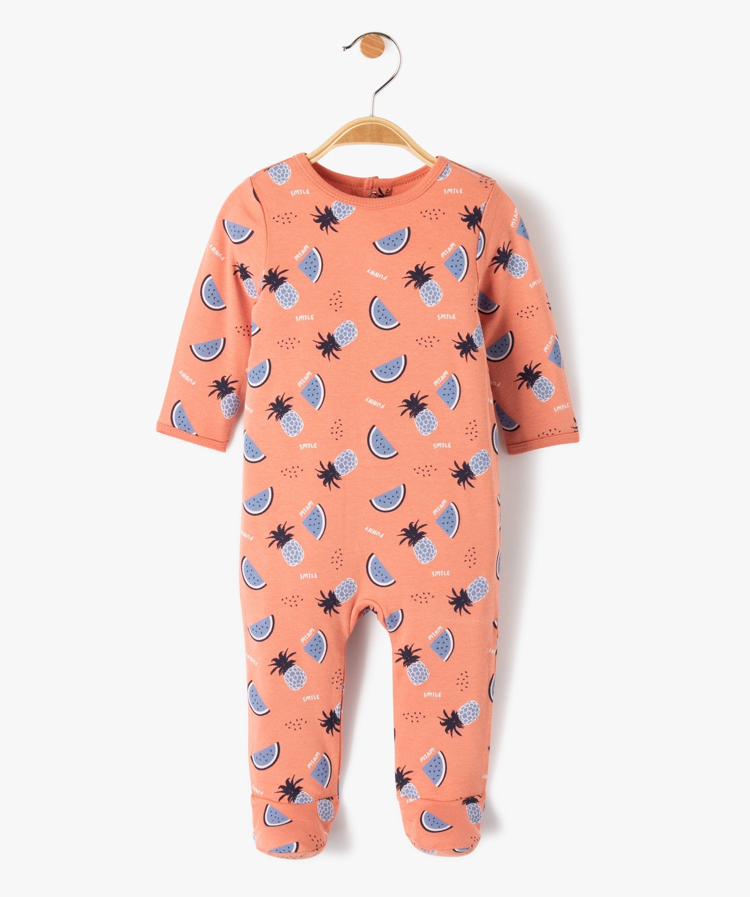 GÉMO Baby Fruit Print Footed Sleepsuit