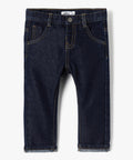 Gémo Baby Boy Straight-Leg Raw Denim Jeans – Adjustable Waist