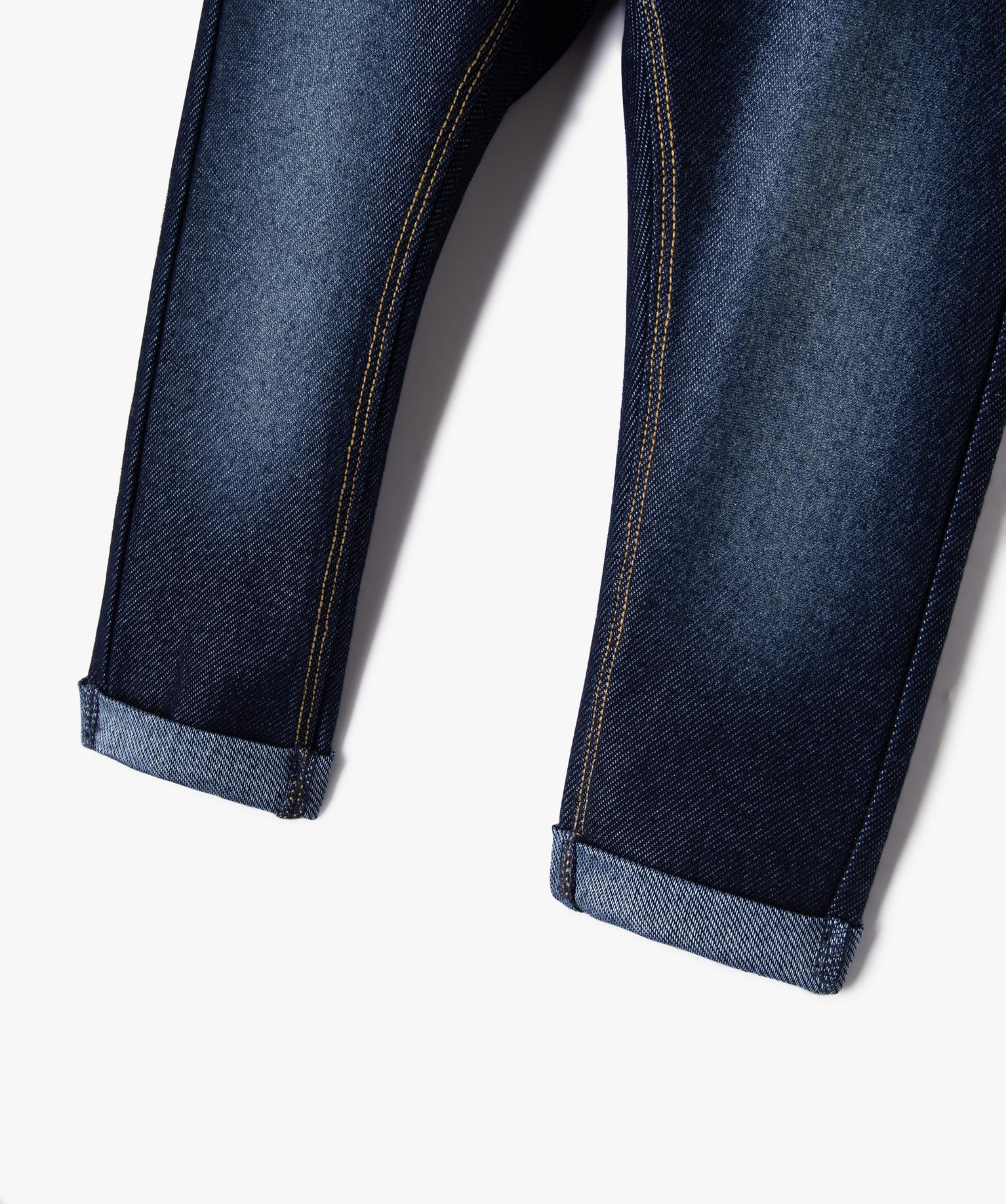 GÉMO Baby Girl Raw Denim Jeggings – Adjustable Waist