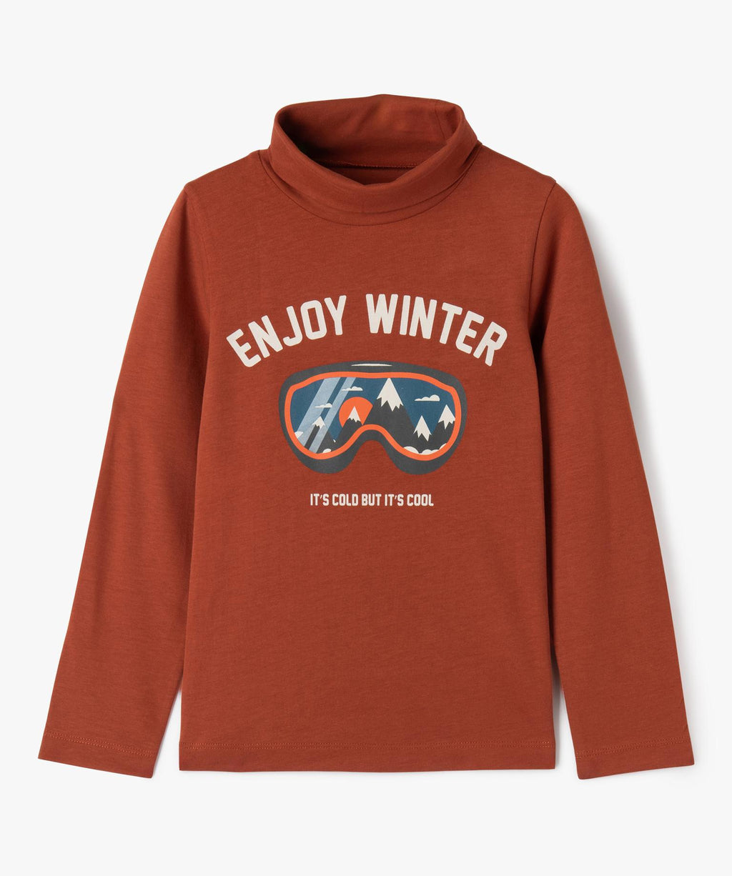 Boys High Neck Mountain Print T-Shirt – GÉMO