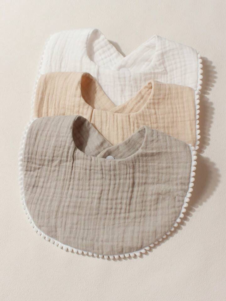 Muslin Neutral Bibs Set – 3 Pack