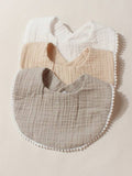 Muslin Neutral Bibs Set – 3 Pack
