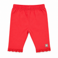Girls’ Short Leggings with Lace Hem