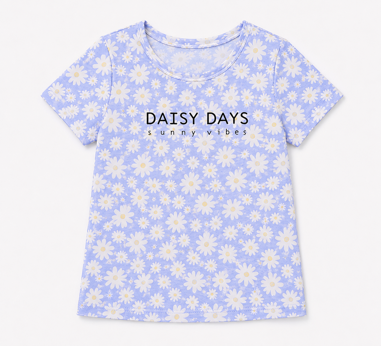 Alive Girls Daisy Print Side Tie Top