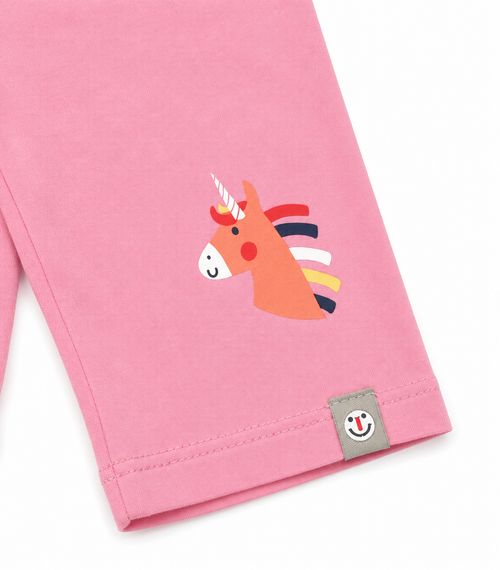 Baby Girl Pink Unicorn Cycling Shorts