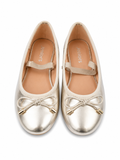 Juniors Girls Metallic silver Ballet Flats –