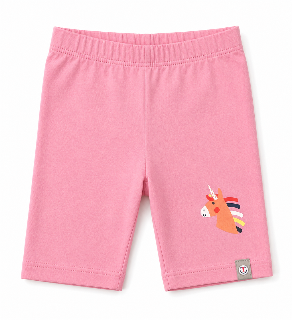 Baby Girl Pink Unicorn Cycling Shorts