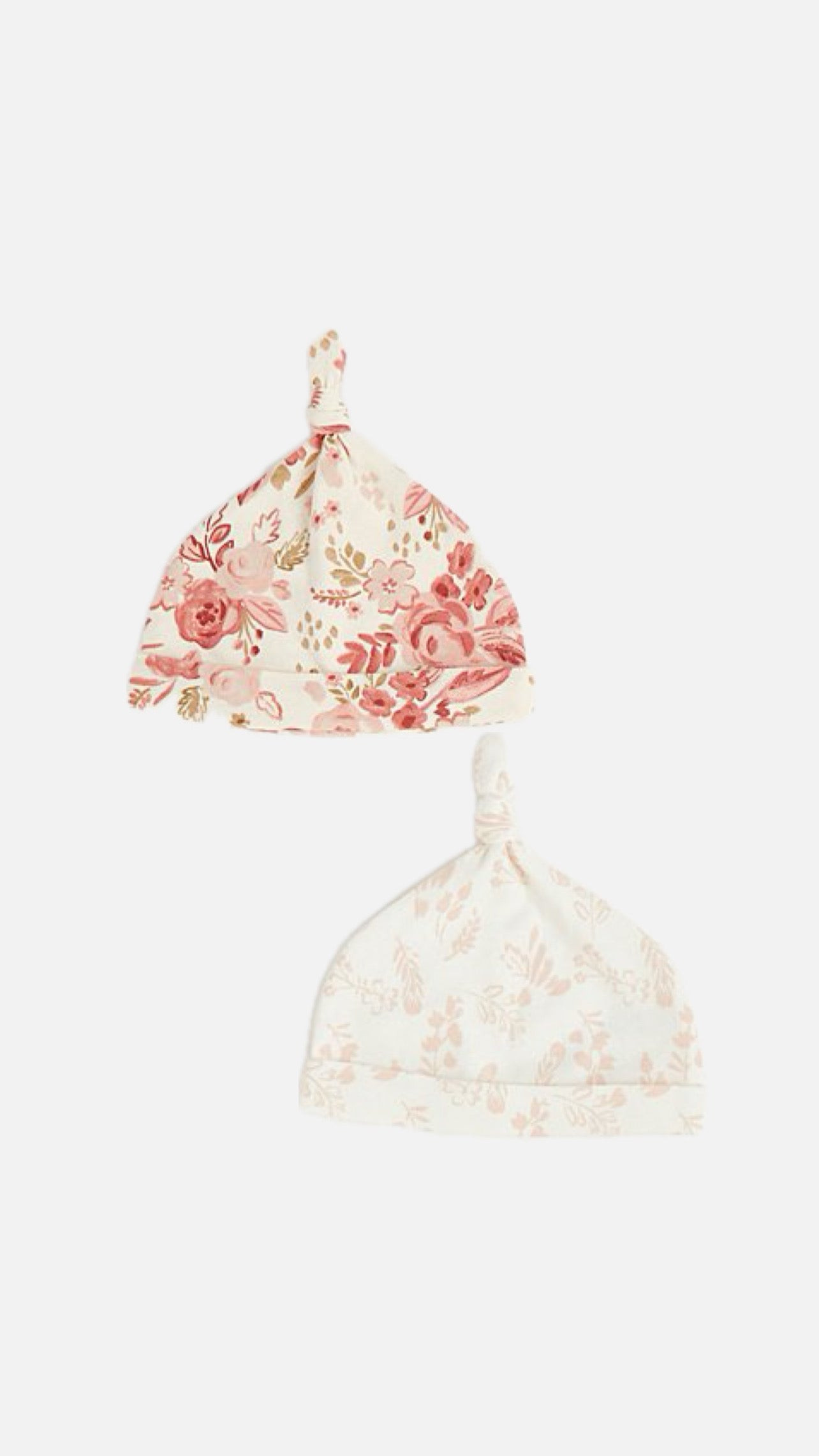 Pink Floral Baby Hat – 2 Pack