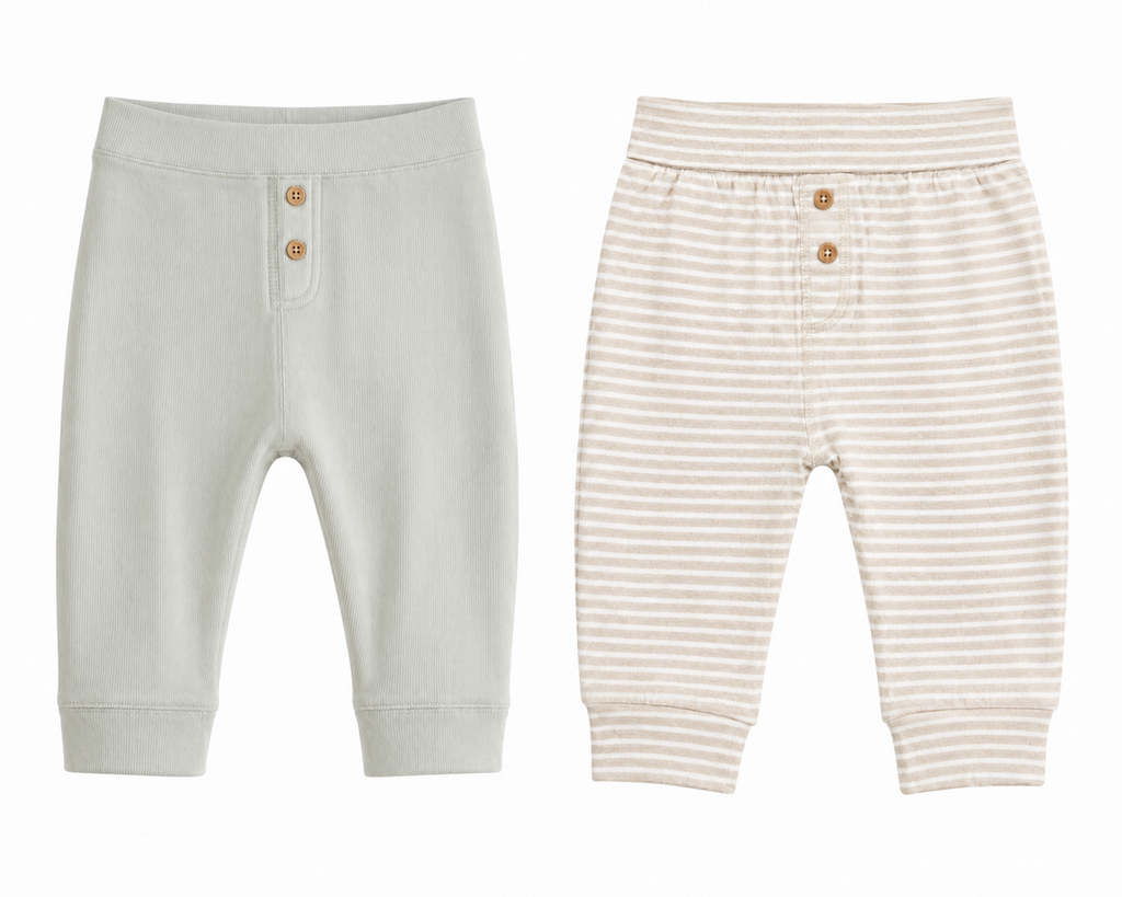 Tu Baby Ribbed Jogger Pants – Neutral Collection