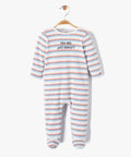 GÉMO Baby Striped “You Are Just Perfect” Footed Sleepsuit