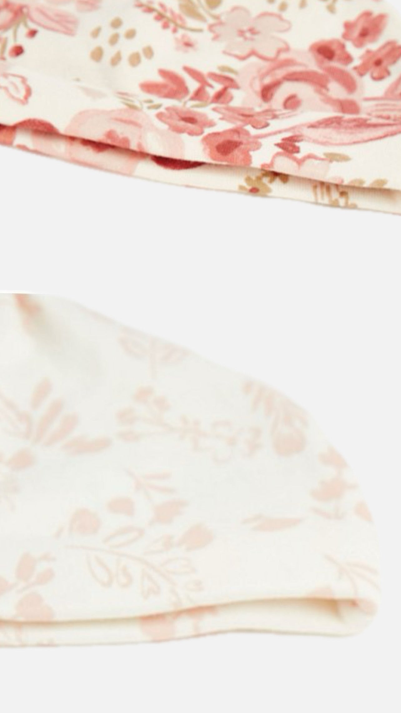 Pink Floral Baby Hat – 2 Pack