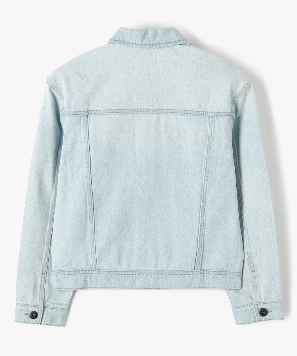 Kids Denim Jacket | Light Blue Button Closure