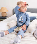 GÉMO Baby Sailboat Print Romper – Blue