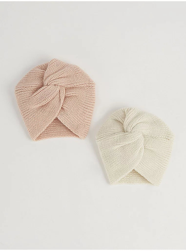 Knitted Knotted Hats – 2 Pack (George)