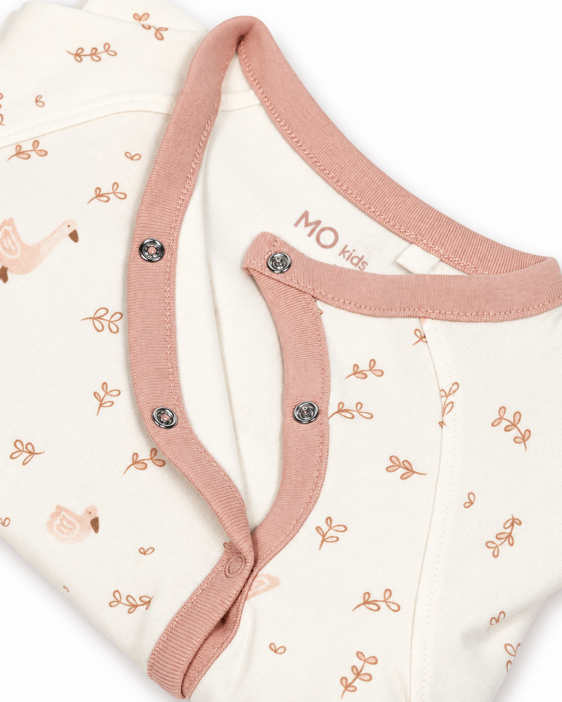 MO Fashion Baby Printed Wrap Sleepsuit – Blush Pink