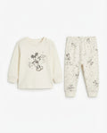 MO Kids Disney Mickey Mouse Baby Pyjama Set – Cream