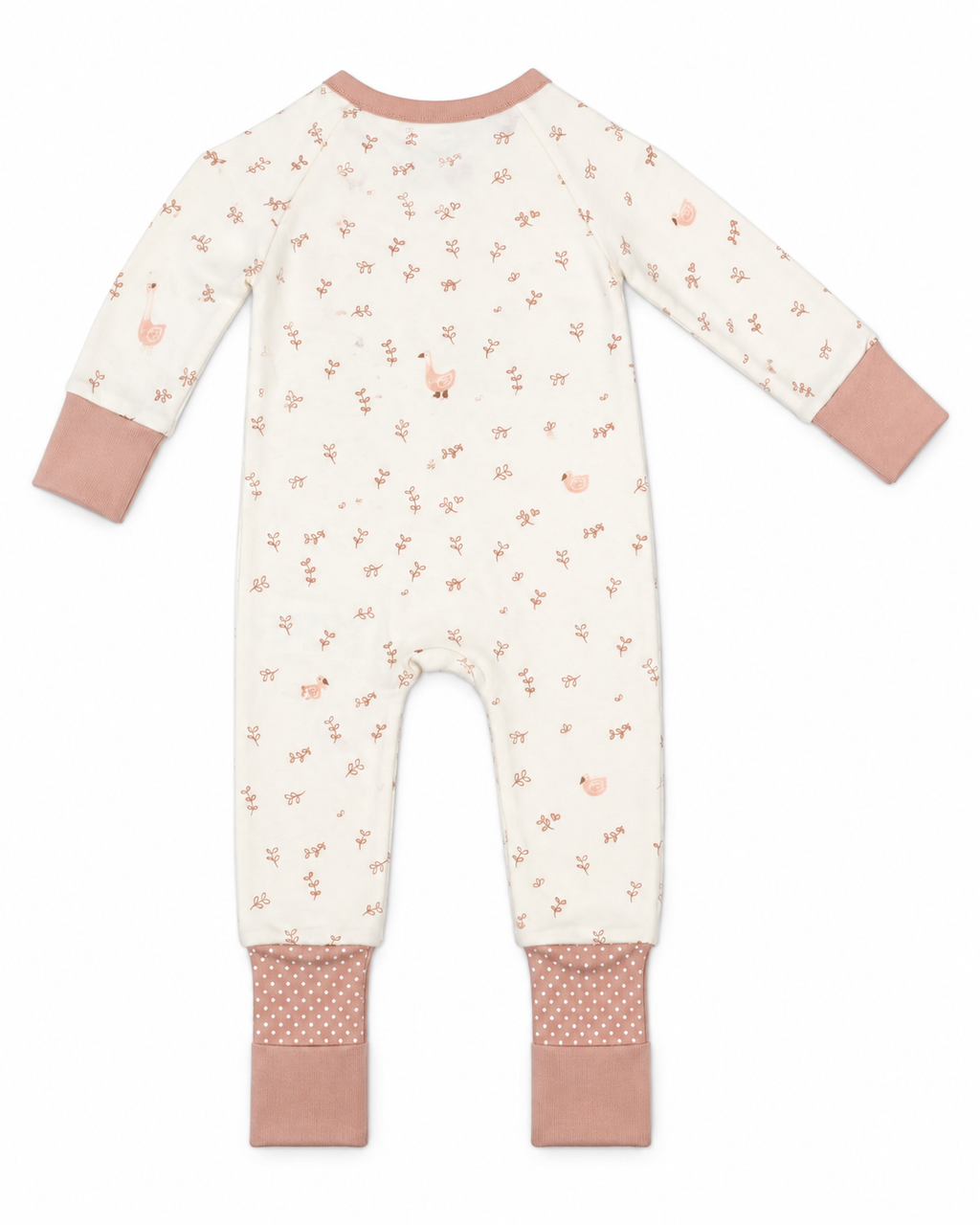 MO Fashion Baby Printed Wrap Sleepsuit – Blush Pink