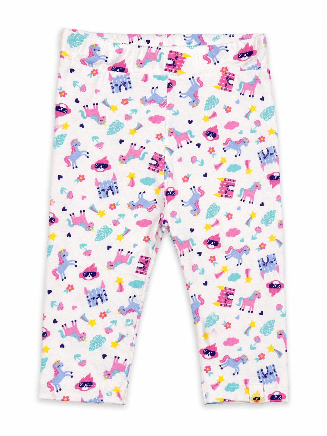 Cheekee Munkee 3-Piece Baby Girl Set – Unicorn Bodysuit, Printed Leggings & Shorts