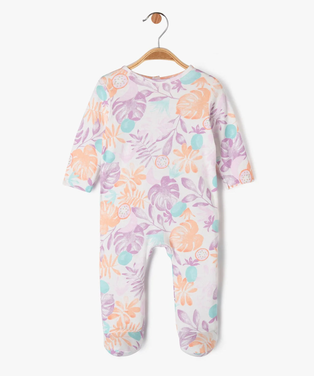 Baby Floral Cotton Sleepsuit –