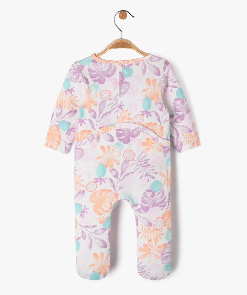 Baby Floral Cotton Sleepsuit –