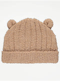 Tan Knitted Baby Hat