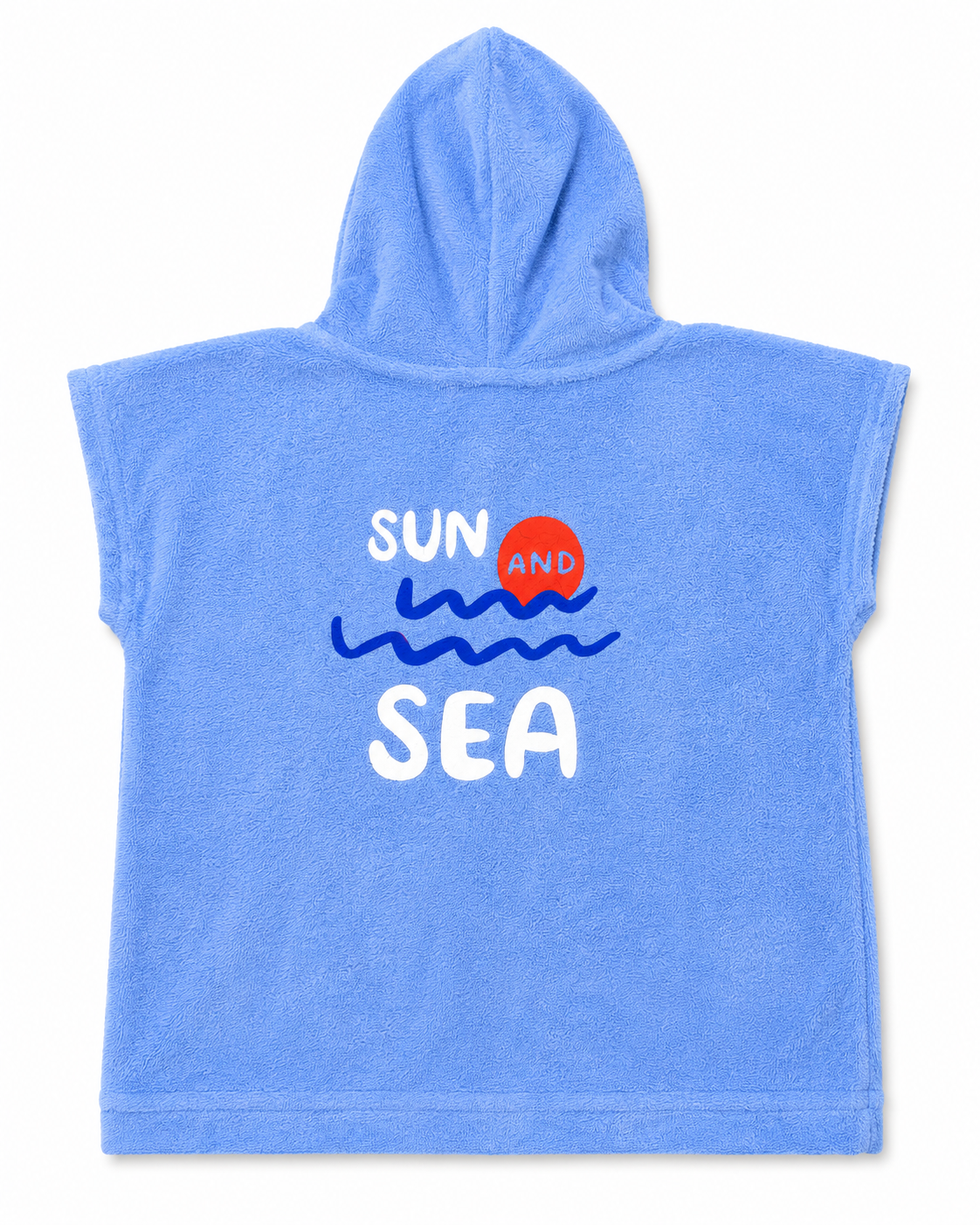 GÉMO Kids Hooded Beach Towel Top – Sun & Sea Blue
