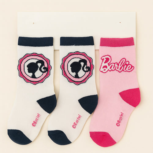 Barbie Girls Character Crew Socks – 3 Pack