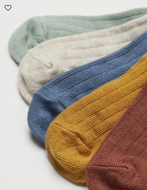5-Pack Knit Socks – Soft Cotton Blend